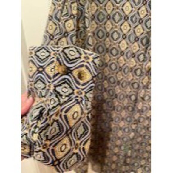 Alan Flusser Geometric Print Button-Down Shirt MEN'S SZ M - Picture 2 of 12